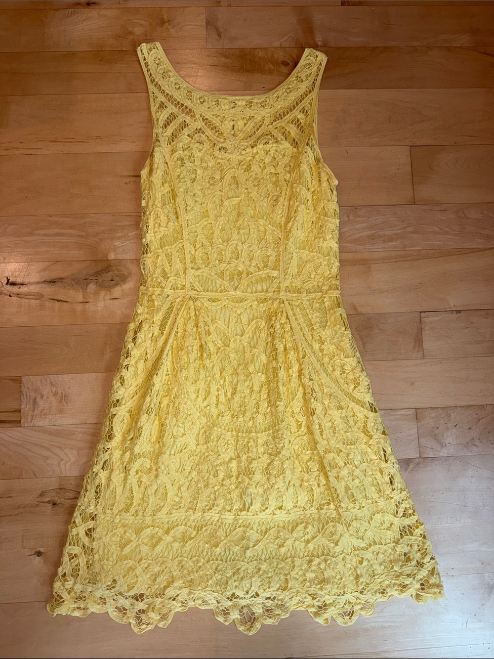 Lilly Pulitzer Sunshine Yellow Lace A-Line Dress